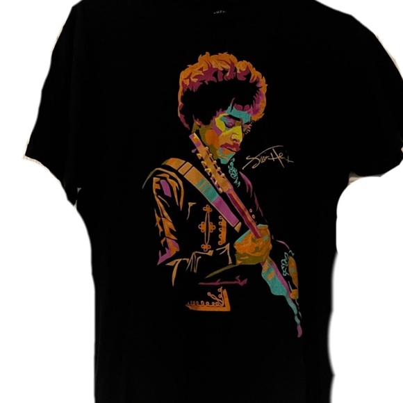 Tops - Jimi Hendrix Tee Shirt womens Size M Black/Neon Vintage EUC Host Pick 9/20/23